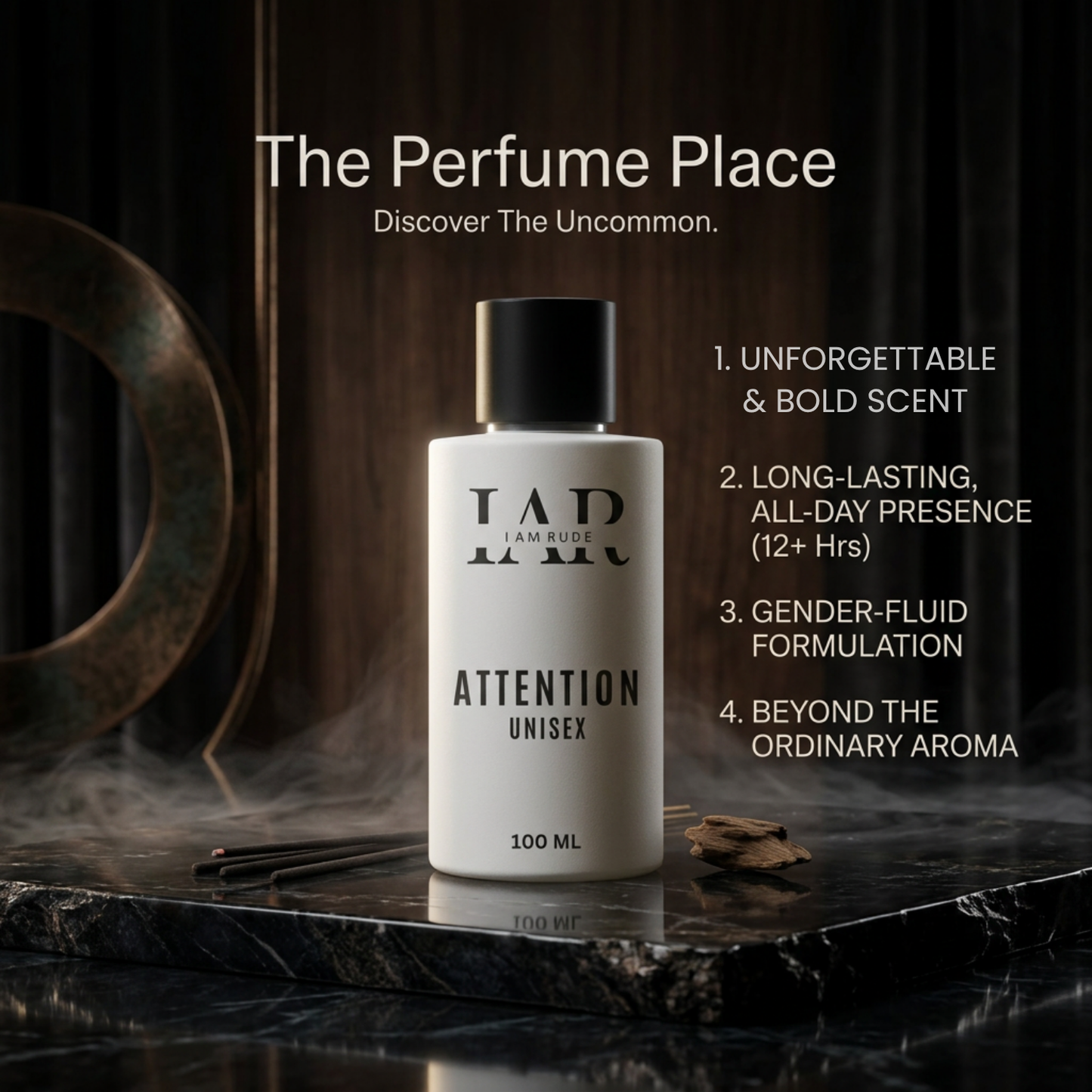 ATTENTION (unisex)  Saffron | Rose | Oud | Patchouli | Musk | Amber
